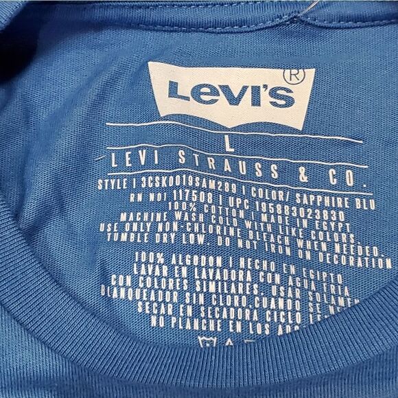 🔹️NWT Levi's Blue Mountain Short Sleeve Shirt Men's Large - Picture 8 of 9